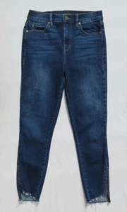 $112 LEVEL 99 Blue Stretch Denim Zip Hems High Rise ELLIE Skinny Jeans US 6 8 29 - Picture 1 of 6