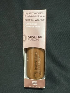 Mineral Fusion flüssige Foundation, Deep 5 Walnut volle Abdeckung 1,0 flüssige Unzen Neu aus altem Lagerbestand - Bild 1 von 17
