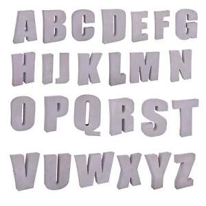 Beton Deko Buchstaben Alphabet A-Z, Sonderzeichen #,&,@ Design Einrichtung grau