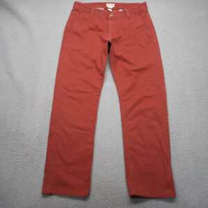 Dockers Pants Mens 32x30 Red Slim Tapered Fit Flat Front Canvas Chino Trouser