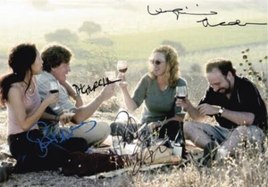 Foto autógrafa Sideways Paul Giamatti Sandra Oh Virginia Madsen Thomas Haden - Imagen 1 de 1
