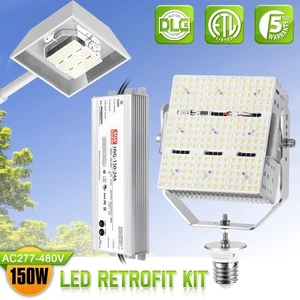 480V 150W LED Parking Lot Retrofit Kit Outdoor Area Tennis Court EnclosedFixture - Picture 1 of 10