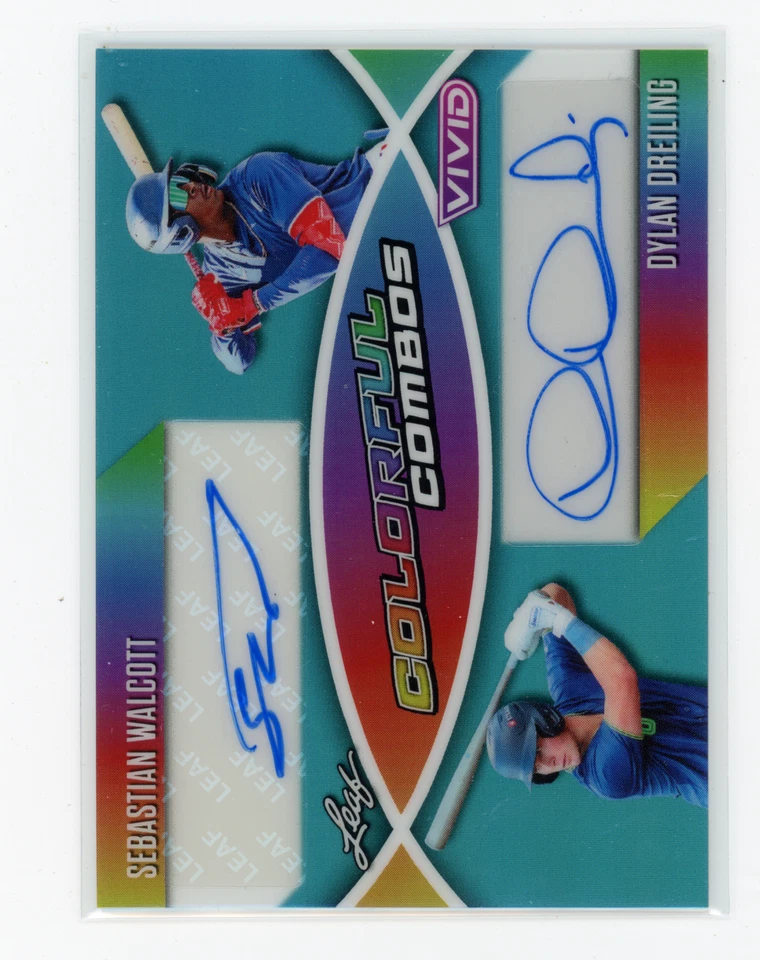 2025 Leaf Vivid Sebastian Walcott & Dylan Dreiling DUAL AUTO #5/10 SSP (RW) - Image 1 of 1