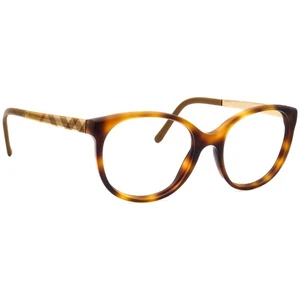 Burberry Eyeglasses B 2142 3316 Polished Havana/Gold Cat Eye Italy 51[]17 140 - Picture 1 of 7