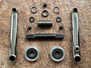 PROFILO anni 80 USA non timbrato full wrap 175 SET TRE PEZZI PEDIVELLE Old School BMX 3pz - Foto 1 di 10