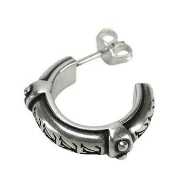 Pendiente aro Louis Vuitton LV colofonia único SV925 plata M03168 solo una oreja Foto 1 de 4