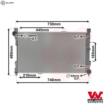 RADIATOR ENGINE COOLING 30002286 FOR MERCEDES-BENZ C-CLASS/T-Model/Sportcoupe - Image 1 of 4