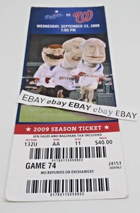 Los Angeles DODGERS (Manny Ramirez) vs Washington Nationals SEP 23, 2009 Ticket - Picture 1 of 2