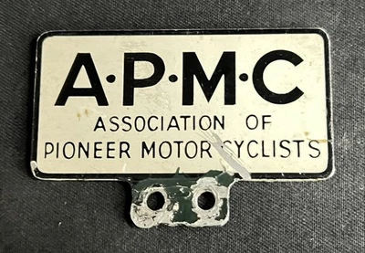 PIONEER MOTOR CYCLISTS ASSOCIATION APMC VINTAGE MOTORCYCLE SIDE CAR BADGE EMBLEM - Image 1 of 4