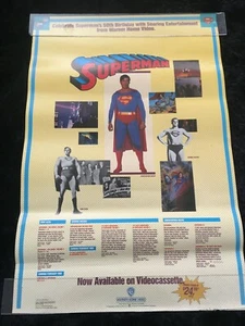 SUPERMAN 50TH BIRTHDAY 1987 Video Release POSTER New DC Comics MINT NEVER FOLDED - Picture 1 of 6