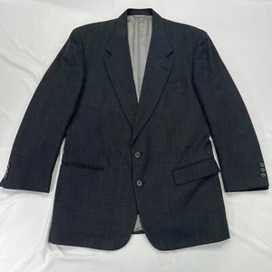 Gianni Suit Jacket Mens 44 46 Black Blazer 2-Button Sports Pockets 100% Wool - Picture 1 of 13