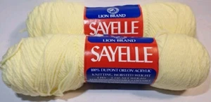 Lote de 2 hilos acrílicos Sayelle K-Mart Orlon 4 capas color 157 amarillo pastel - Imagen 1 de 6