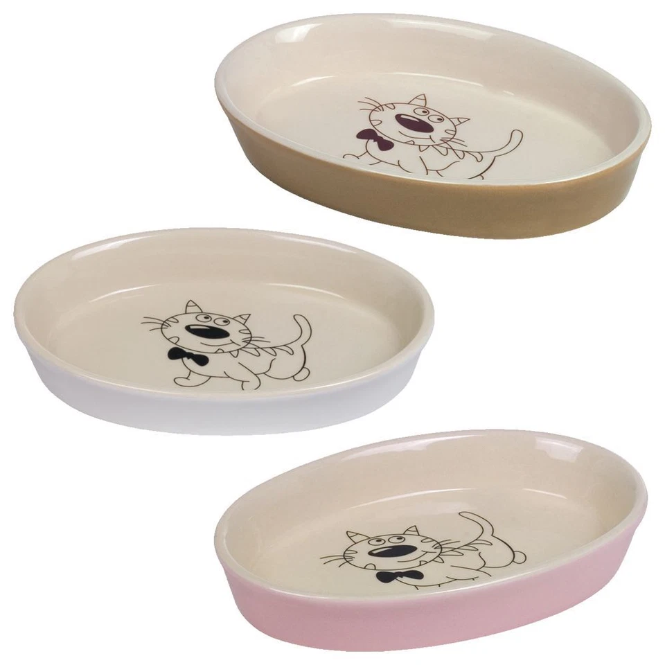 Nobby Keramik Schale für Katzen - oval - Milchschale Futternapf Fressnapf Napf - Bild 1 von 1