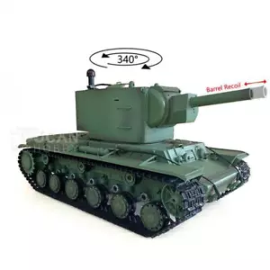 On Sale 1/16 Henglong 2.4GHz 7.0 3949 Soviet KV-2 RTR RC Tank Barrel Recoil - Picture 1 of 12