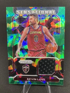 2021-22 Prizm Fanatics /21 Green Cracked Ice Kevin Love Sensational Swatches 🔥 - Picture 1 of 3