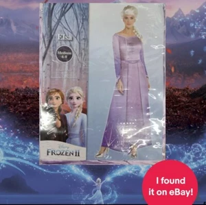 Adult Frozen 2 Disney “ELSA” Halloween Costume Long Dress, Size Adult Medium 6-8 - Picture 1 of 4