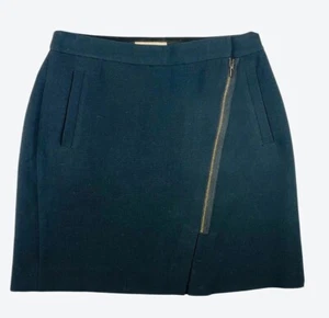 Banana Republic Womens Black Asymmetrical Zip Mini Skirt Size 6 - Picture 1 of 15