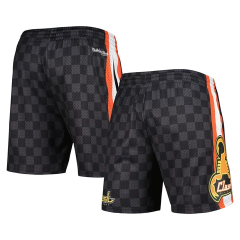 Men's Mitchell & Ness Black San Jose Earthquakes City Mesh Shorts Cover