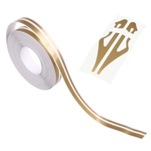 Car Body Tucked Stickers Decorative Decals Boat Stripe Tape Gold Pinstripe - Picture 1 of 12