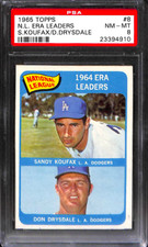 1965 TOPPS #8 N.L. E.R.A. LEADERS PSA 8 23394910