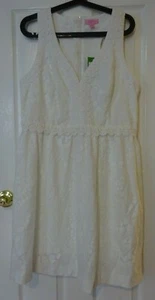 LILLY PULITZER Litzia Dress Resort White Mocean Lace Size 16 NWT MSRP $278 - Picture 1 of 12