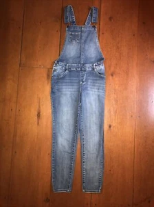 Wallflower Overalls Size L Girls Blue Denim Cotton Blend EUC - Picture 1 of 6