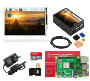 Raspberry Pi 4 2GB 4GB 8GB Kit 3.5 inch Touchscreen Power Supply Heatsink HDMI - Picture 1 of 9