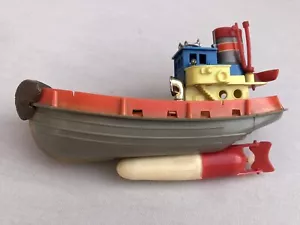 Vintage Hong Kong Battery Operated Plastic 8” Fishing Boat With Working Motor GC - Picture 1 of 14
