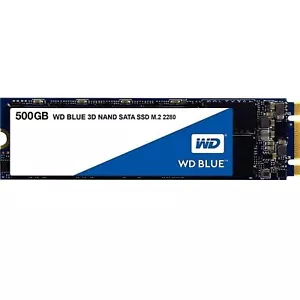 Western Digital 500GB WD Blue 3D NAND Internal PC SSD -SATA III 6 Gb/s, M.2 2280 - Picture 1 of 6