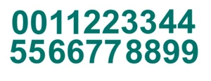 3" Inch Premium Mailbox Number Vinyl Decal Sticker Sheet (Teal) - Picture 1 of 2