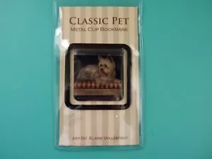 Classic Pet Metal Clip Bookmark - Terrier Dog NIP 2"x2" - Free Shipping - Picture 1 of 3