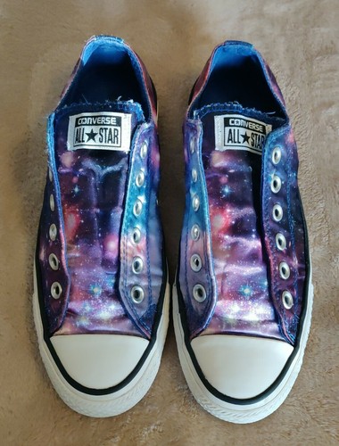 CONVERSE All Star Satin Galaxy Universe Women 7 Men 5 BluePurple Low Top Sneaker