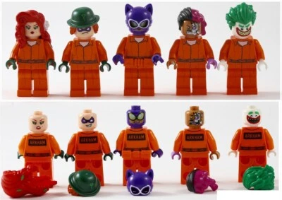 The LEGO Batman Movie 70912 6x Prison Suit Minifigures Penguin Joker Poison Ivy - Image 1 of 2
