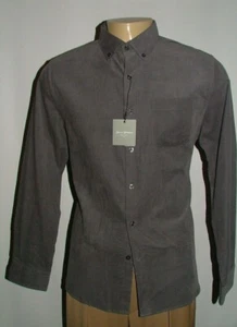 NEW WT HICKEY FREEMAN CASUAL SHIRT SIZE L 100% COTTON GRAY CORDUROY #295 - Picture 1 of 5