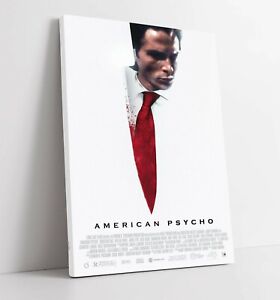 AMERICAN PSYCHO ICONIC MOVIE POSTER REPRODUCTION -CANVAS WALL ART PRINT ARTWORK