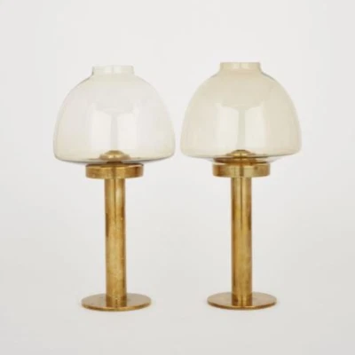 1 of 2 Hans-Agne Jakobsson Brass Candle Stick Lamps, Markaryd, Sweden, mid 20th - Image 1 of 4