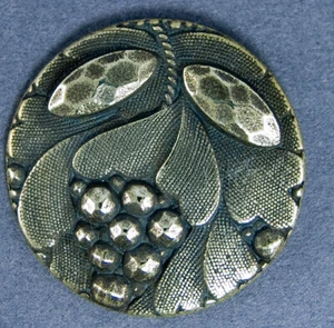 DECORATIVE METAL CLOTHING BUTTON - SET OF 2 - Picture 1 of 1