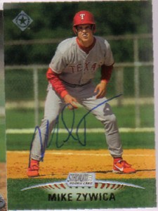 Mike Zywica auto 1999 Stadium Club card bb #1610