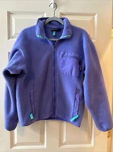 Patagonia Jacket Deep Pile Sherpa Periwinkle Fleece Retro Kids Size 12 (L) - Picture 1 of 8