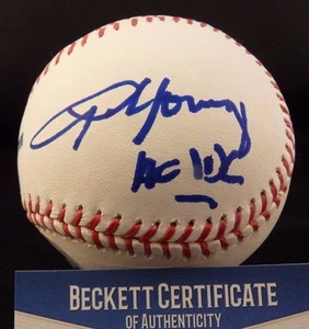 Angus Young AC/DC Full Sig Signed Autographed Baseball Ball Beckett Certified - Picture 1 of 3