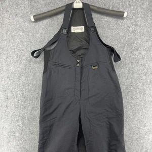 OSSI Skiwear Size M Bib Ski Snowboard Overalls Lined Black Insulated Zip - Picture 1 of 7