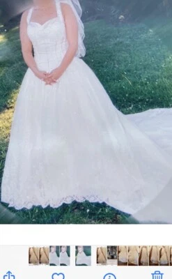 Wedding Gown Vintage Mon Cheri - Image 1 of 4