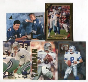 Lote de 5 tarjetas coleccionables de fútbol americano Troy Aikman HOF UCLA DALLAS COWBOYS (LOTE 157) - Imagen 1 de 1