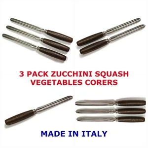 3p ZUCCHINI KÜRBIS ENTKERNER Gurke Aubergine Jalapeno Gefülltes Gemüse Italienisch - Bild 1 von 22