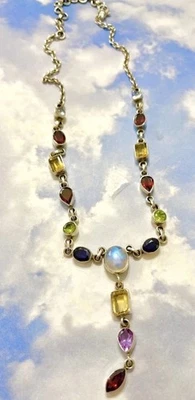 Collar Nicky Butler NB Plata Esterlina Amatista Granate Citrino Peridoto Gota Y Foto 1 de 4