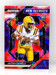 2024 Panini Prizm Draft Picks #NR-JDS Jayden Daniels Red Ice New Recruit RC - Picture 1 of 2