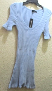 Mameluco Pretty Little Thing Petite Azul Manga Corta Tejido Talla 10 Nuevo con Etiquetas - Imagen 1 de 8