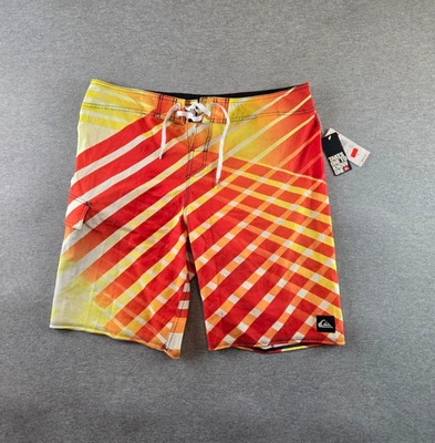 Новый с Ярлыками QUIKSILVER доска шорты мужские 36 оранжевый восходящее солнце серфинг пляж 11» внутренний шов - Изображение 1 из 4