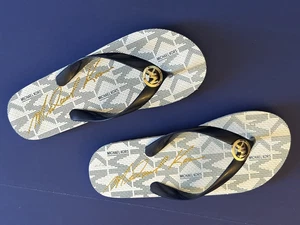 Michael Kors Signature Logo Flip Flop Sandalen Navy Größe 7 - Bild 1 von 8