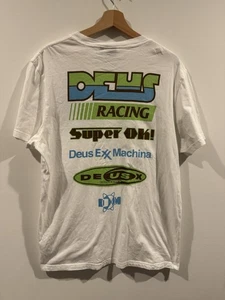 Deus Ex Machina T Shirt - White Graphic Tee - Large - Deus Racing - Picture 1 of 3